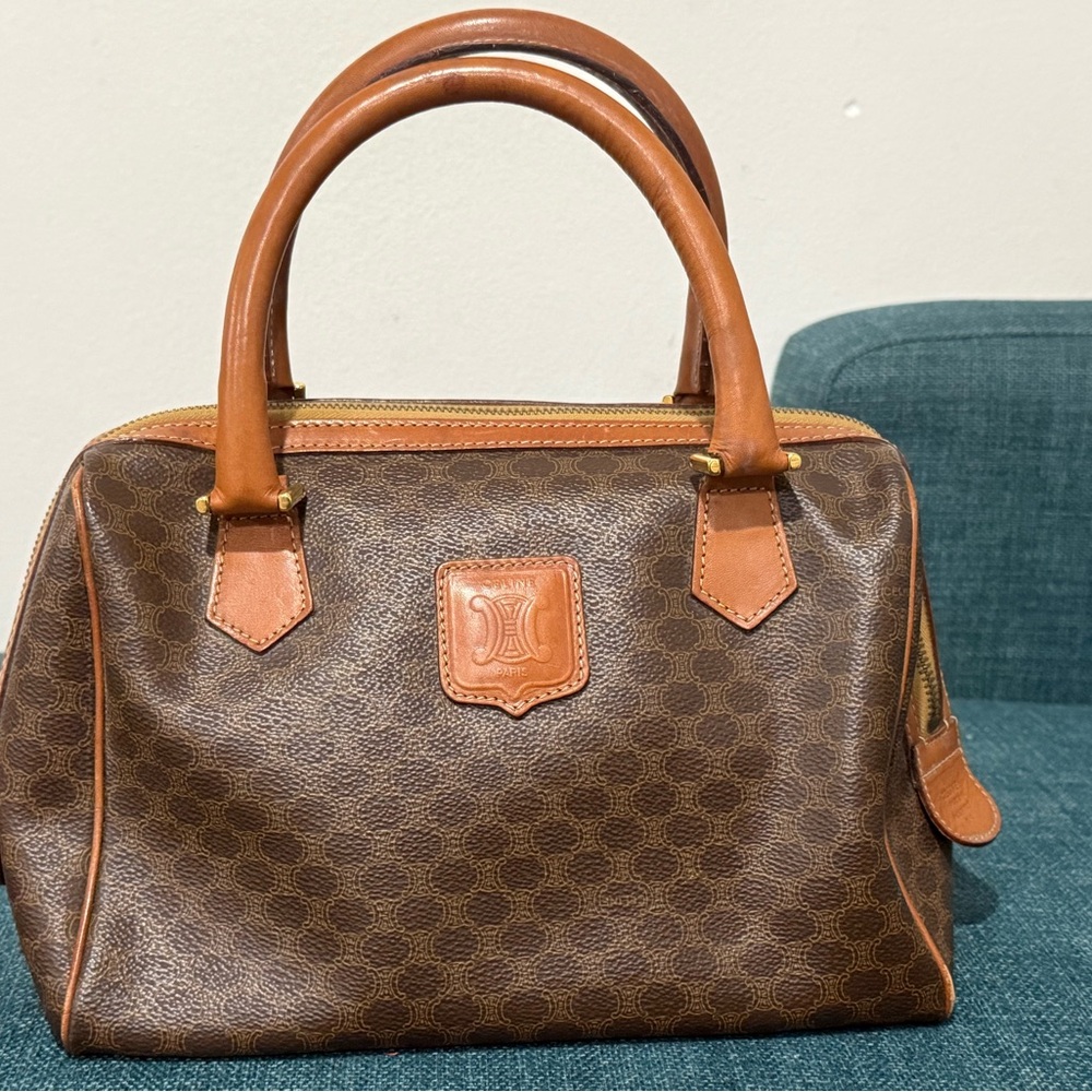 Celine Brown and Tan Satchel
